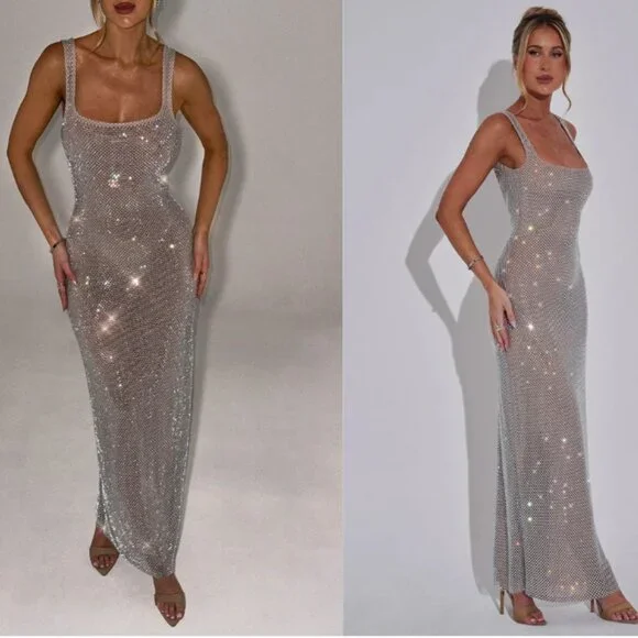 Babyboo Petra Sequin Maxi Dress NWOT XS - Picture 4 of 11